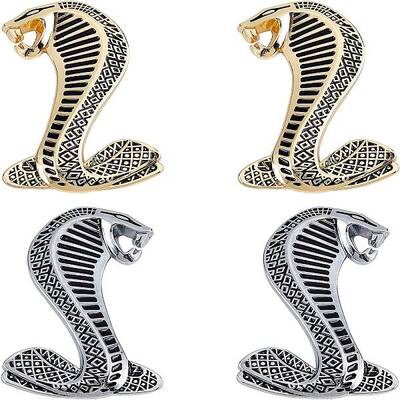 SUPERFINDINGS 4pcs 3D Cobra Snake Emblem Stickers Decal Badge Kit Auto Car Motorcycle Logo Sticker Badge Emblem for Car Windo...