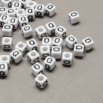 Large Hole Acrylic Letter European Beads