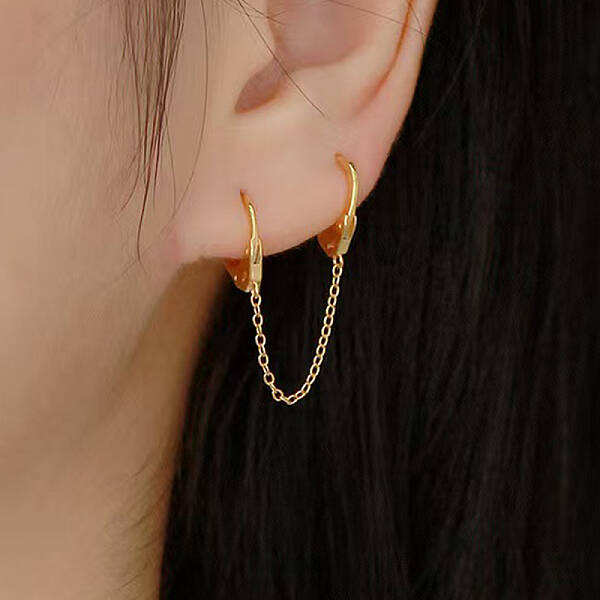 Simple 925 Sterling Silver Hoop Earrings