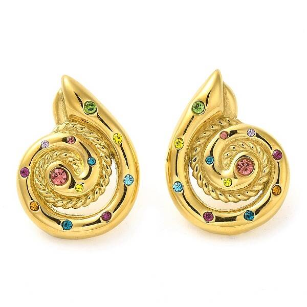 Snail 304 Stainless Steel Stud Earrings
