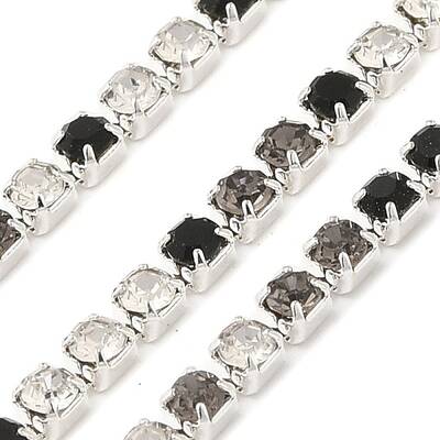 Rhinestone and Iron Cup Chain