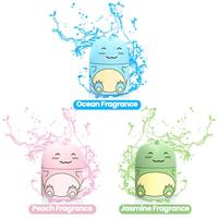 [GET 3PCS],Toilet Bowl Cleaner Bottle, Cute Dinosaur-Shaped Bathroom Toilet Tank Cleaner with Ocean, Jasmine, and Peach Scent
