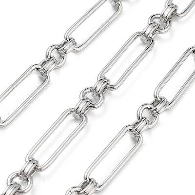 Rack Plating Brass Oval Link Chains