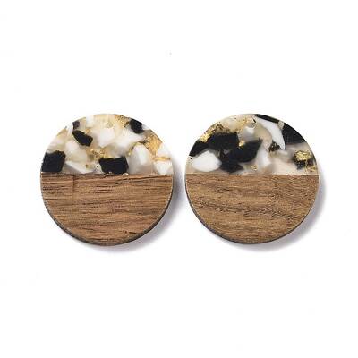 Transparent Resin & Walnut Wood Pendants