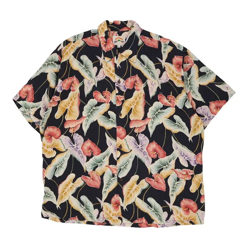 Pineapple Juice Floral Hawaiian Shirt - XL Multicoloured Viscose