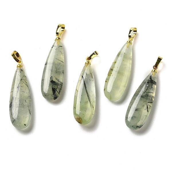 Natural Prehnite Pendants