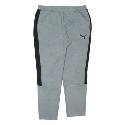 PUMA Mens Joggers Grey Tapered L W33 L28