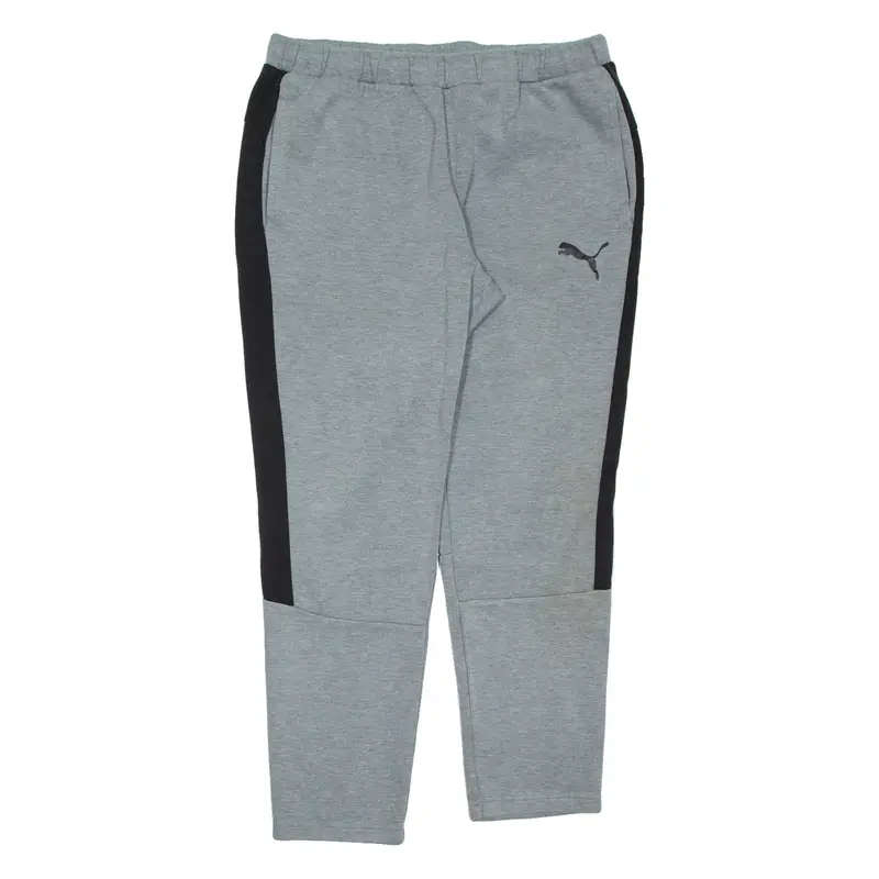 PUMA Mens Joggers Grey Tapered L W33 L28