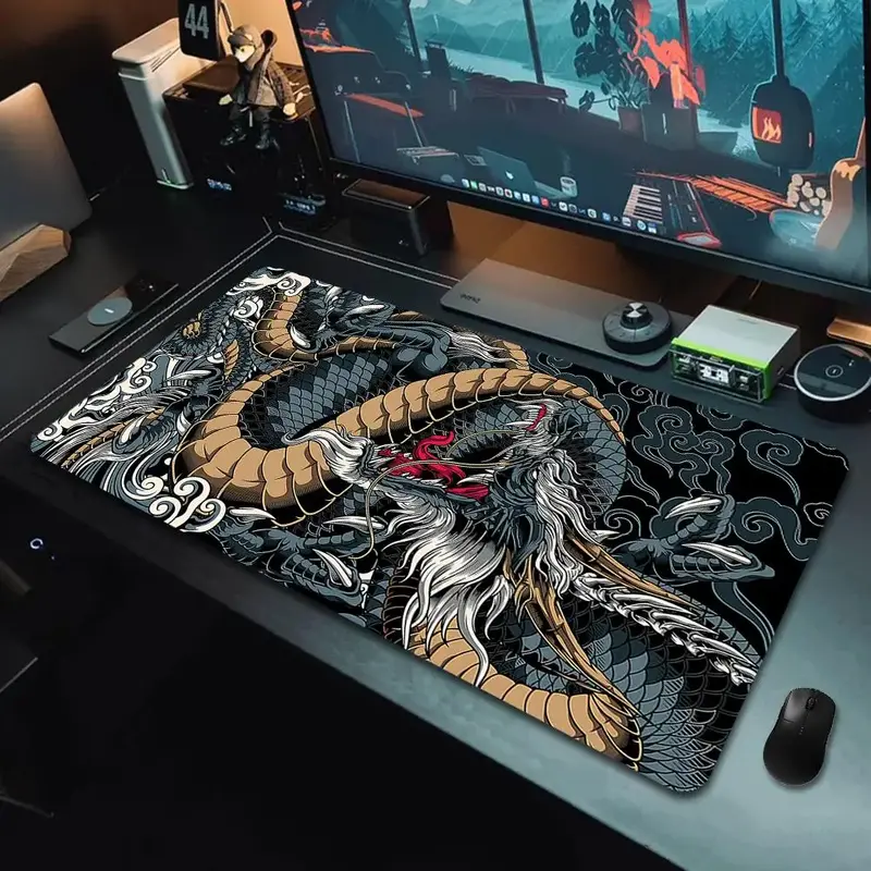 Dragon Pattern Mouse Pad, Large Non-slip Laptop Mouse Pad, Suitable for Games, Desks, Computers
