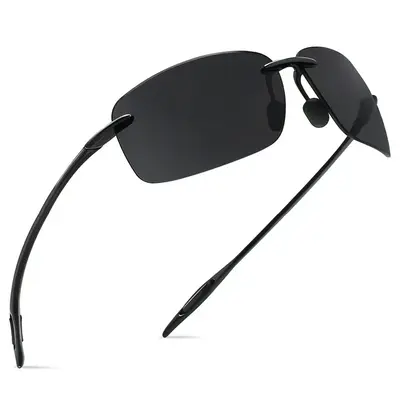 Unisex Lightweight Polarized Sports Sunglasses Tr90 Rimless Frame Outdoor Running Fishing Baseball Driving Shades Outdoorfun