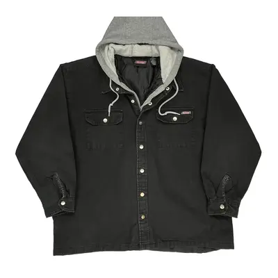 Hooded Dickies Oversized Overshirt - XL Black Cotton | Size: x-large