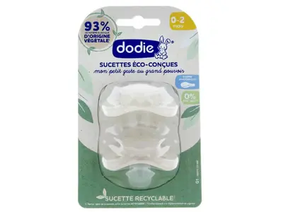Dodie Eco-designed Anatomical Pacifiers 0-2 months Duo Beige