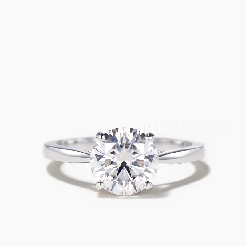 Round Cut Lab-grown Diamond Engagement Ring Igi Certificate Solitaire Ring