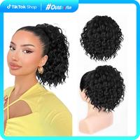 AISI HAIR SummervibesCurly Drawstring Ponytail Extension for Women Soft Natural Synthetic Hairpiece For Daily Use Thick fluff...