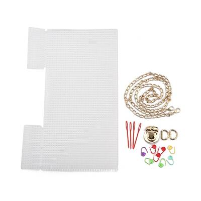 DIY Rectangle Plastic Knitting Crochet Bag Making Kits