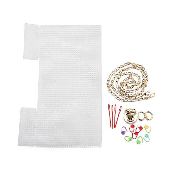 DIY Rectangle Plastic Knitting Crochet Bag Making Kits