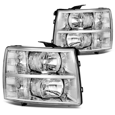 YITAMOTOR® Headlights Assembly Compatible with 2007-2013 Chevy Silverado 1500, 2007-2014 Chevy Silverado 2500HD 3500HD (Not ...