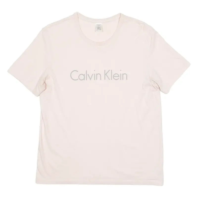 CALVIN KLEIN Sleepwear Womens T-Shirt Pink Crew Neck M