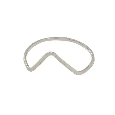 Triangle Brushed Sterling Silver Wire Ring - 9