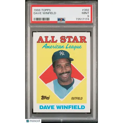 Dave Winfield PSA 1988 Topps Baseball #392 9 73517174