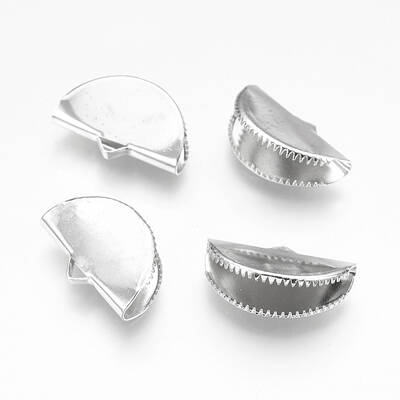 Iron Ribbon Crimp Ends