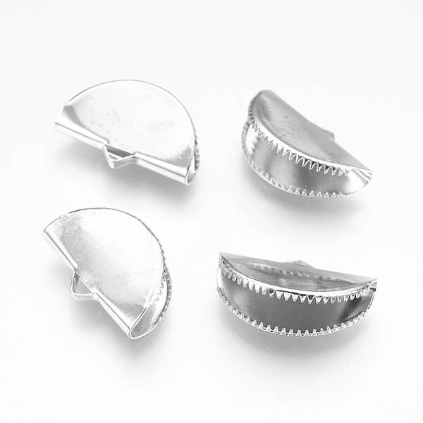 Iron Ribbon Crimp Ends