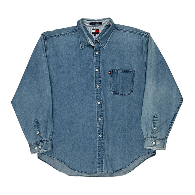 Tommy Jeans Denim Shirt - 2XL Blue Cotton