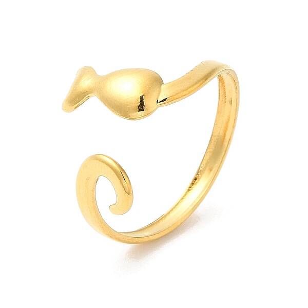 Ion Plating(IP) 304 Stainless Steel Cuff Finger Rings