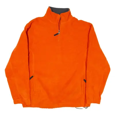ASHFORD SPORT Fleece Orange 1/4 Zip Mens S