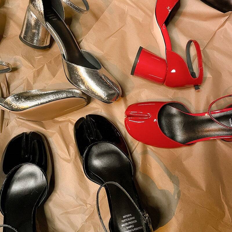 CHIKO Brieanne Square Toe Block Heels Pumps Shoes