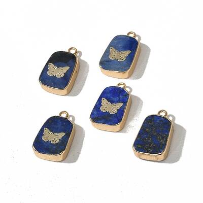 Dyed Natural Lapis Lazuli Pendants