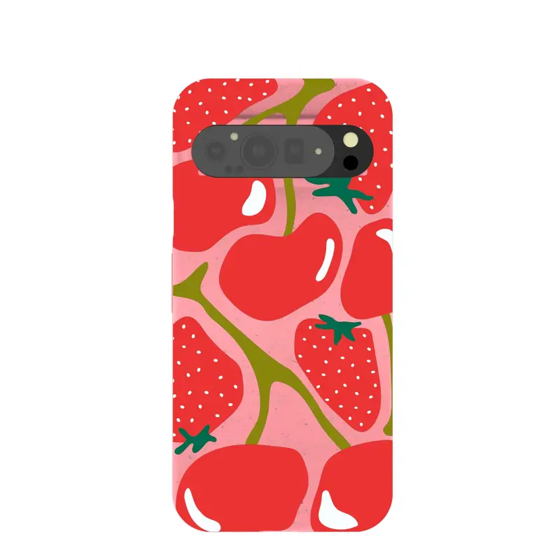 Bubblegum Pink Cherry Berry Google Pixel 9 Pro XL Case