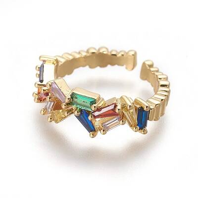 Cubic Zirconia Cuff Rings
