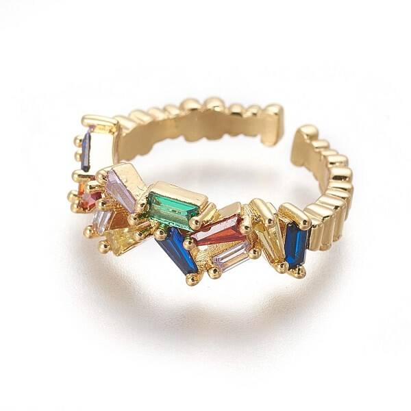 Cubic Zirconia Cuff Rings
