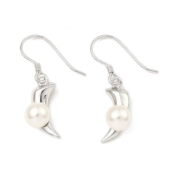 Rhodium Plated 925 Sterling Silver Pepper Dangle Stud Earrings