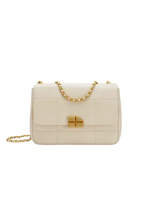 Smting Chocolate Lock quilted golden chain bag