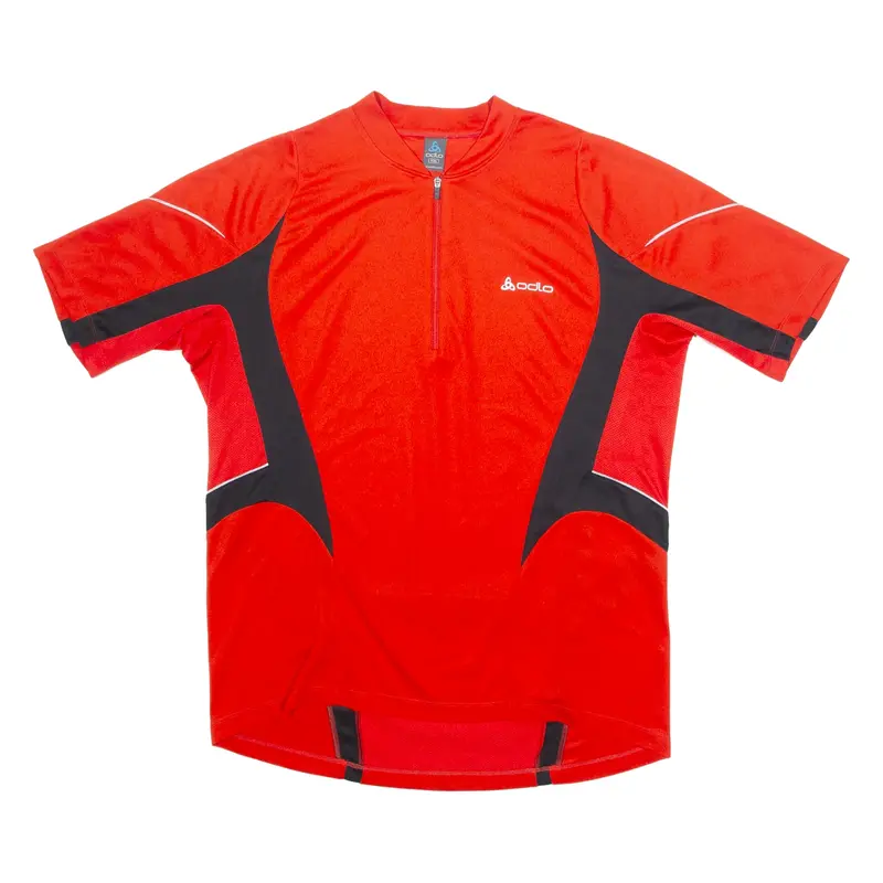 ODLO Cycling Mens Jersey Red High Neck 2XL