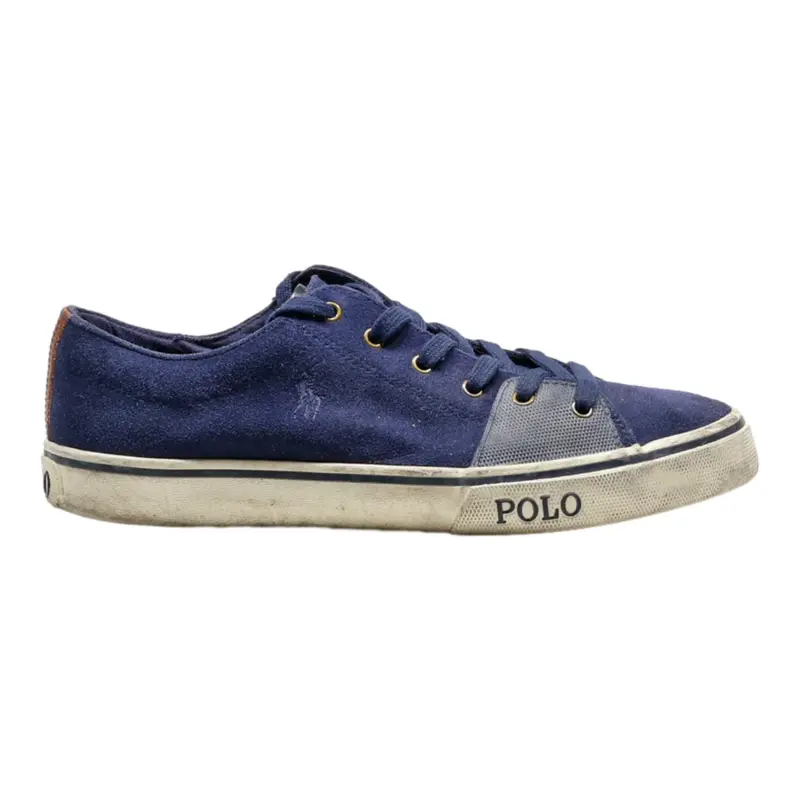 POLO RALPH LAUREN Low Top Trainers Blue Canvas Mens UK 11