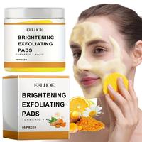 Turmeric Tricarboxylic Acid Cleansing Pads, 55pcs/box Gentle Deep Cleansing & Brightening Facial Pads, Facial Skin Care Produ...