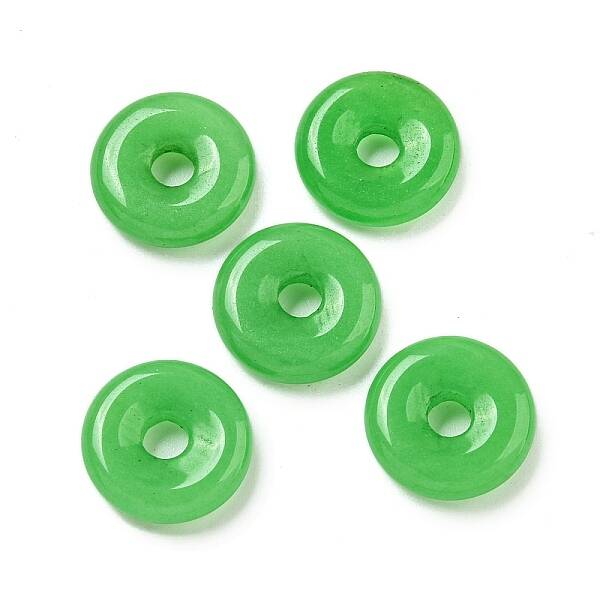 Natural Malaysia Jade Donut/Pi Disc Charms