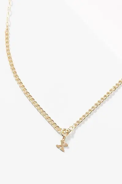 Rhett Initial Necklace | Metal Color: Gold | Style: X