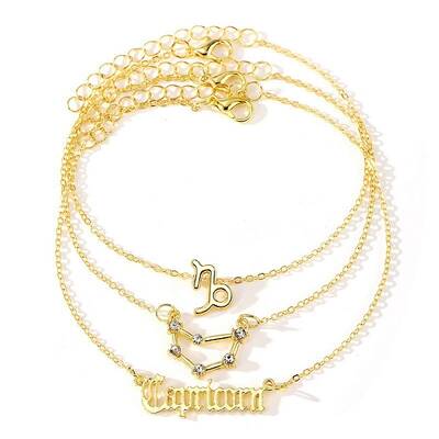 3Pcs Alloy Rhinestones Anklets
