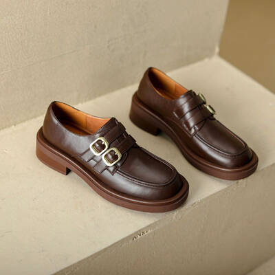 CHIKO Victoria Square Toe Block Heels Loafers Shoes