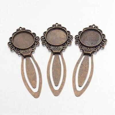 Tibetan Style Bookmark Cabochon Settings
