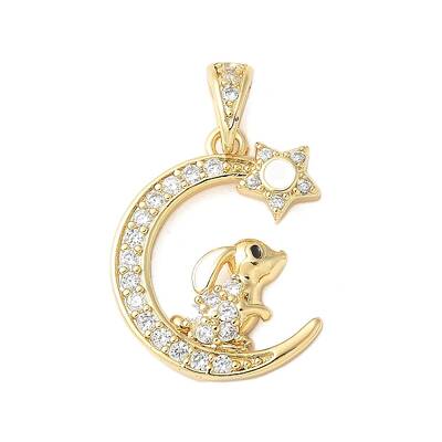 Brass Micro Pave Cubic Zirconia Pendants
