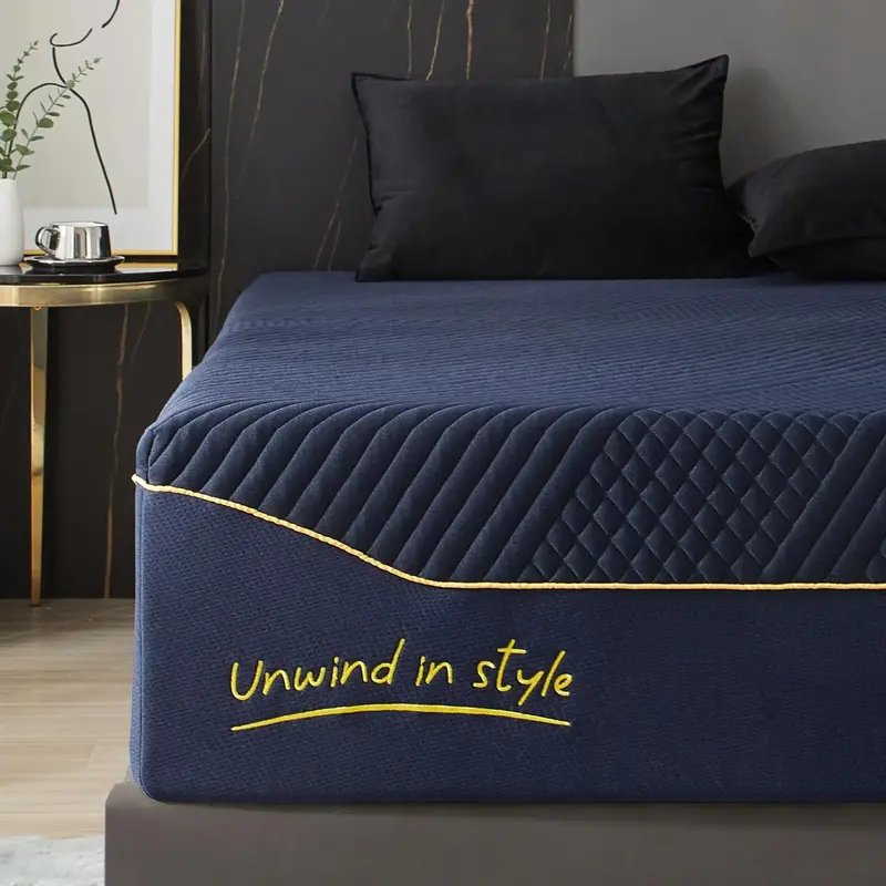 10-14 Inch Gel Memory Foam Mattress, Multiple Sizes, Medium Soft Feel, Removable & Washable Cooling Cover, Bed in a Box, Navy...