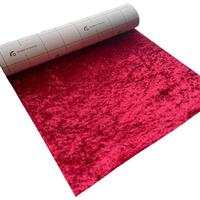 Crushed Velvet Velour Fabric Wrap - Self Adhesive Film Sticker Decal Sheet for Car Interior Furniture Upholstery Drawer DIY E...