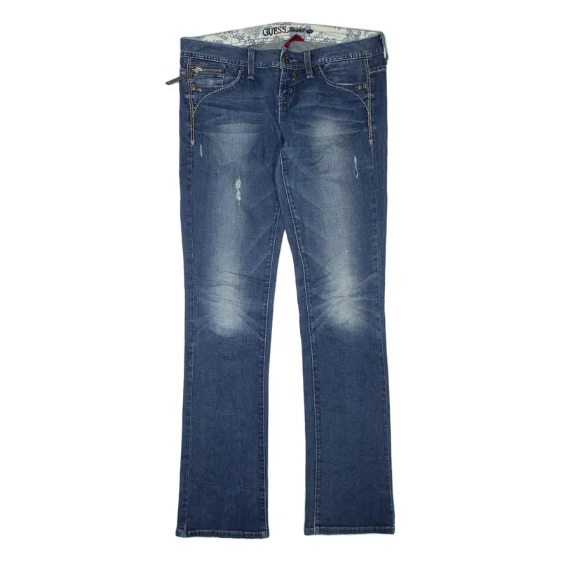 GUESS Womens Jeans Blue Regular Bootcut Stone Wash W32 L34