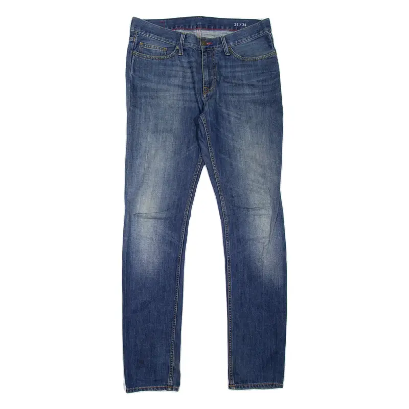 TOMMY HILFIGER Altered Mens Jeans Blue Slim Straight Stone Wash W34 L34