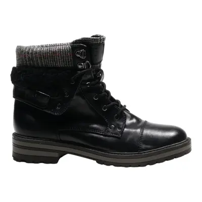 TOMMY HILFIGER Lace-Up Boots Black Synthetic Womens UK 7